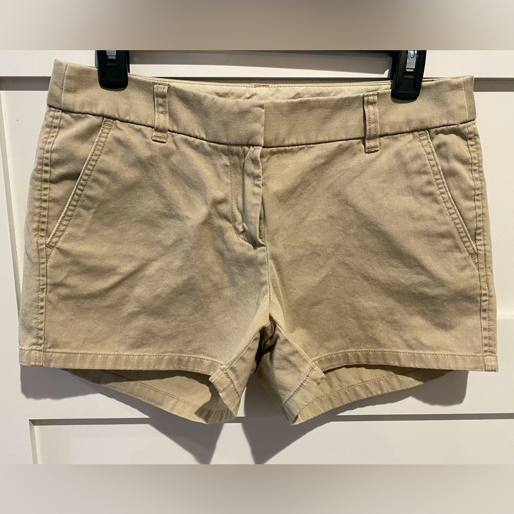 J. Crew Chino Shorts, 3.5” inseam, size 4, khaki
